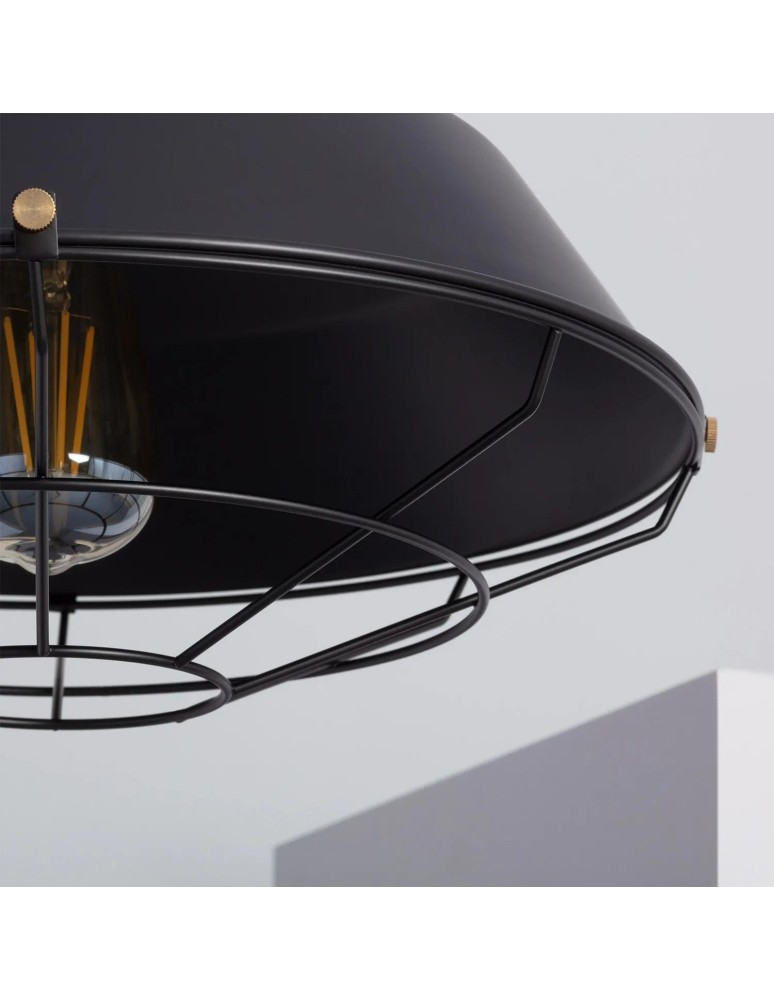 Pendant lamps - Abruzzo Retro Loft Pendant Lamp Black 36cm E27 Patrone ABR-RRP-C-E27 - product kolory-swiatla.pl 3