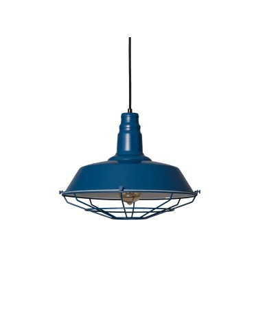 Abruzzo Lampa Wisząca Retro Loft niebieska 36cm E27 Patrone ABR-RRP-N-E27