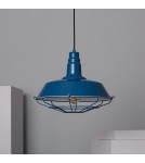Abruzzo Lampa Wisząca Retro Loft niebieska 36cm E27 Patrone ABR-RRP-N-E27