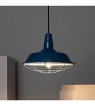 Abruzzo Lampa Wisząca Retro Loft niebieska 36cm E27 Patrone ABR-RRP-N-E27