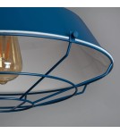 Abruzzo Lampa Wisząca Retro Loft niebieska 36cm E27 Patrone ABR-RRP-N-E27