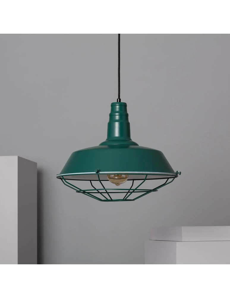 Abruzzo Lampa Wisząca Retro Loft Zielona 36cm E27 Patrone ABR-RRP-Z-E27