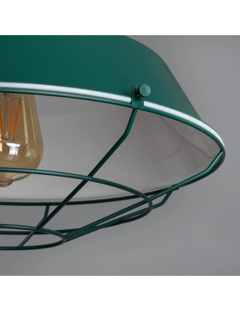 Abruzzo Lampa Wisząca Retro Loft Zielona 36cm E27 Patrone ABR-RRP-Z-E27