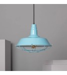 Abruzzo Lampa Wisząca Retro Loft Błękitna 36cm E27 Patrone ABR-RRP-B-E27