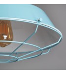 Abruzzo Lampa Wisząca Retro Loft Błękitna 36cm E27 Patrone ABR-RRP-B-E27
