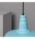 Abruzzo Lampa Wisząca Retro Loft Błękitna 36cm E27 Patrone ABR-RRP-B-E27