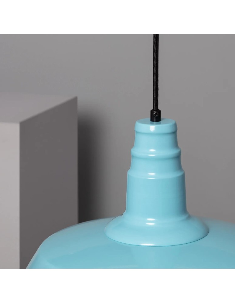 Abruzzo Lampa Wisząca Retro Loft Błękitna 36cm E27 Patrone ABR-RRP-B-E27