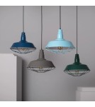 Abruzzo Lampa Wisząca Retro Loft Błękitna 36cm E27 Patrone ABR-RRP-B-E27