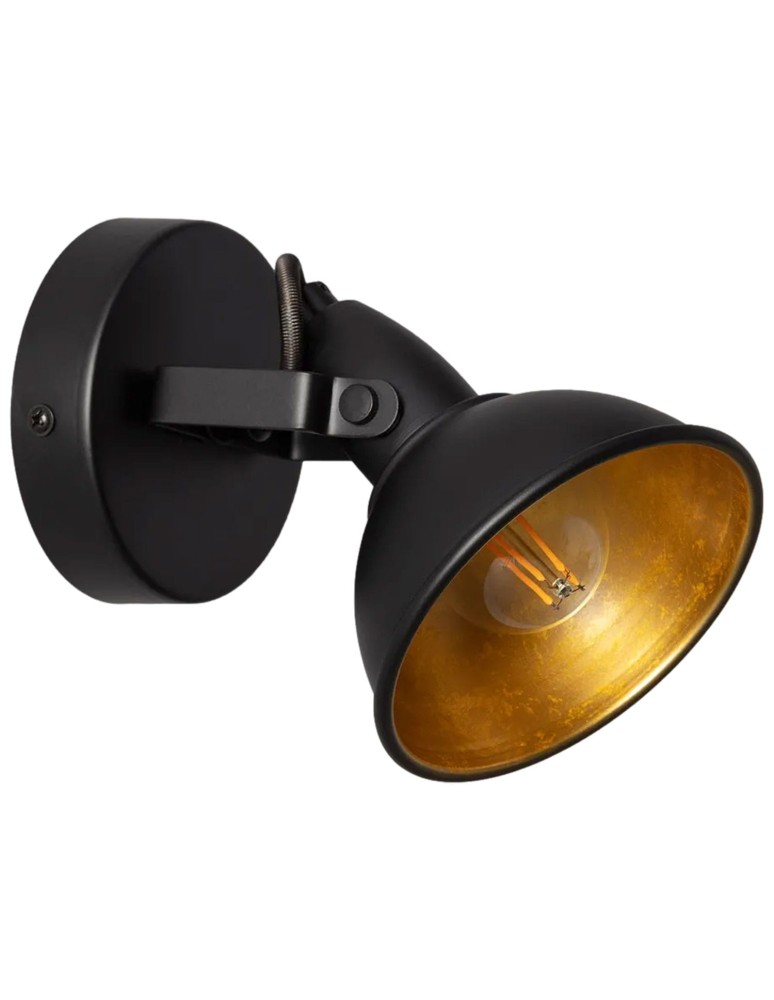 Wall lamps - Abruzzo Retro loft wall lamp Black gold E14 Orte ABR-RRO-C-E14 - product kolory-swiatla.pl 1