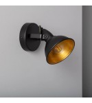 Abruzzo Kinkiet Retro loft Czarno złoty E14 Orte ABR-RRO-C-E14