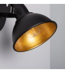 Abruzzo Kinkiet Retro loft Czarno złoty E14 Orte ABR-RRO-C-E14