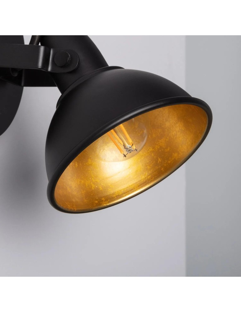 Wall lamps - Abruzzo Retro loft wall lamp Black gold E14 Orte ABR-RRO-C-E14 - product kolory-swiatla.pl 3