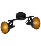 Abruzzo Lampa Sufitowa Retro Loft Czarna 30cm 2xE27 Orte ABR-RRO-C-2XE14