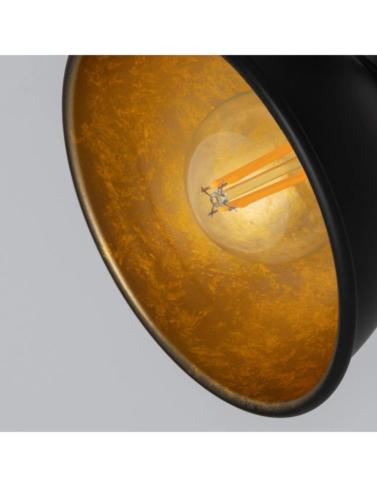 Spotlight ceiling lamps - Abruzzo Retro Loft Ceiling Lamp Black 30cm 2xE27 Orte ABR-RRO-C-2XE14 - product kolory-swiatla.pl 4