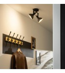 Spotlight ceiling lamps - Abruzzo Retro Loft Ceiling Lamp Black 30cm 2xE27 Orte ABR-RRO-C-2XE14 - product 5