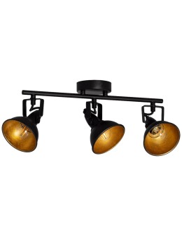 Abruzzo Retro Loft Ceiling Lamp Black 50cm 3xE27 Orte ABR-RRO-C-3XE14