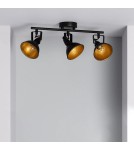 Spotlight ceiling lamps - Abruzzo Retro Loft Ceiling Lamp Black 50cm 3xE27 Orte ABR-RRO-C-3XE14 - product 2