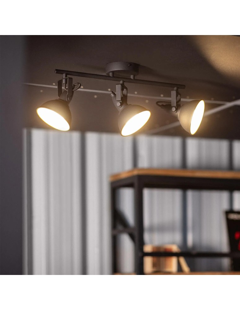 Spotlight ceiling lamps - Abruzzo Retro Loft Ceiling Lamp Black 50cm 3xE27 Orte ABR-RRO-C-3XE14 - product kolory-swiatla.pl 3