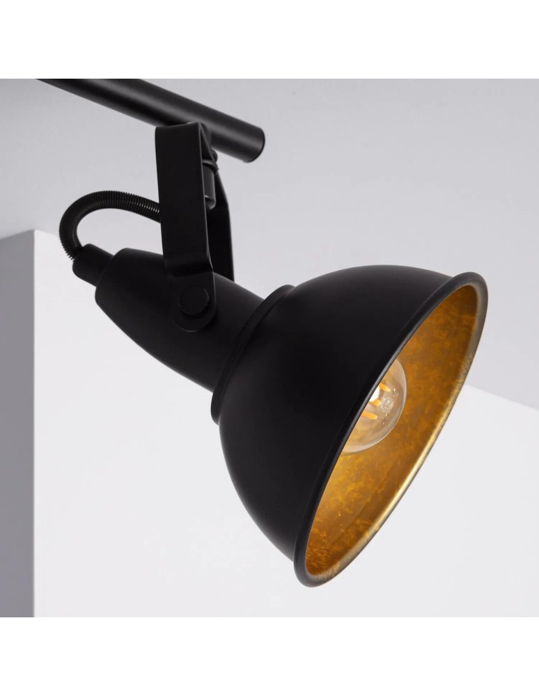 Abruzzo Lampa Sufitowa Retro Loft Czarna 50cm 3xE27 Orte ABR-RRO-C-3XE14