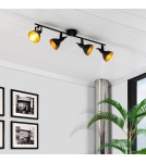 Abruzzo Lampa Sufitowa Retro Loft Czarna 75cm 4xE27 Orte ABR-RRO-C-4XE14