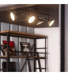 Spotlight ceiling lamps - Abruzzo Retro Loft Ceiling Lamp Black 75cm 4xE27 Orte ABR-RRO-C-4XE14 - product 7