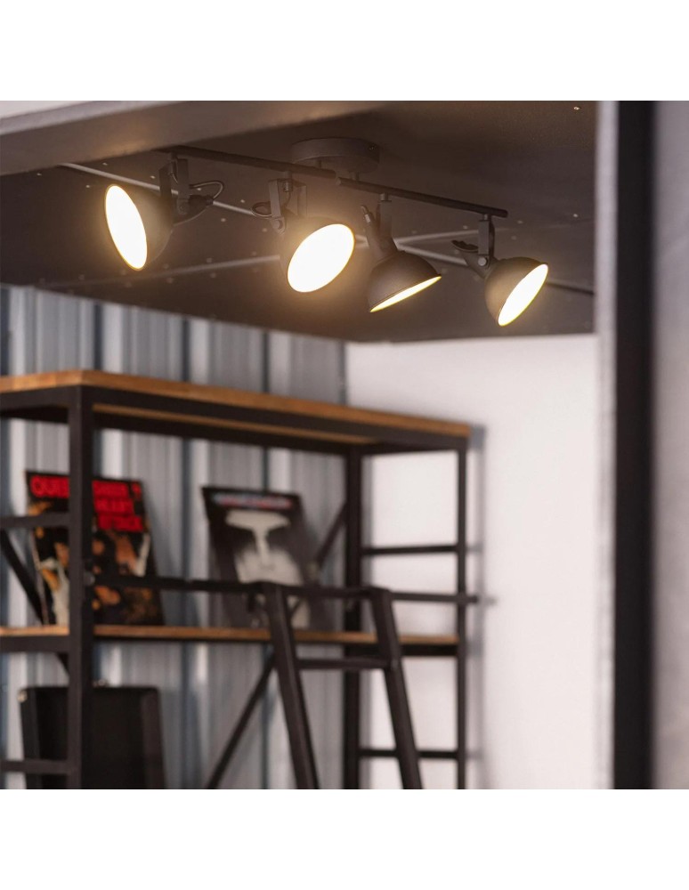 Spotlight ceiling lamps - Abruzzo Retro Loft Ceiling Lamp Black 75cm 4xE27 Orte ABR-RRO-C-4XE14 - product kolory-swiatla.pl 7