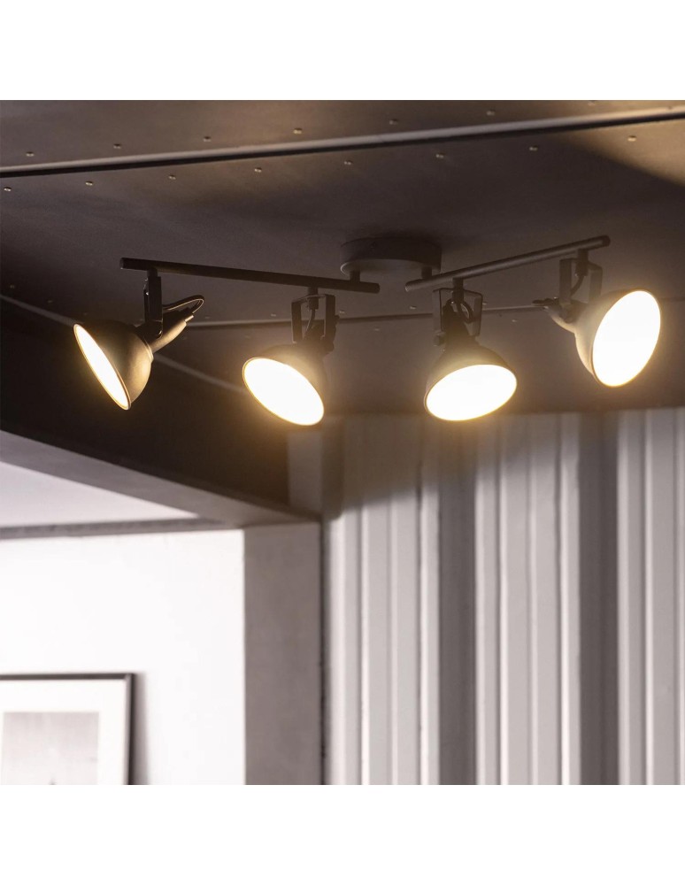 Spotlight ceiling lamps - Abruzzo Retro Loft Ceiling Lamp Black 75cm 4xE27 Orte ABR-RRO-C-4XE14 - product kolory-swiatla.pl 8