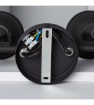 Abruzzo Lampa Sufitowa Retro Loft Czarna 75cm 4xE27 Orte ABR-RRO-C-4XE14