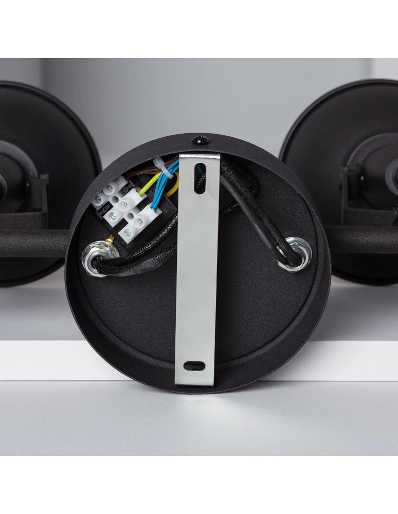 Abruzzo Lampa Sufitowa Retro Loft Czarna 75cm 4xE27 Orte ABR-RRO-C-4XE14