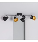 Spotlight ceiling lamps - Abruzzo Retro Loft Ceiling Lamp Black 75cm 4xE27 Orte ABR-RRO-C-4XE14 - product 11