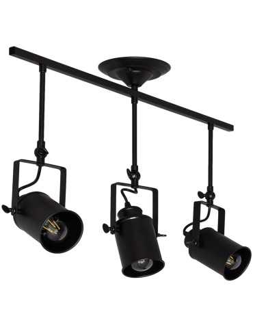 Abruzzo Retro Loft Ceiling Lamp Black 50cm 3xE27 Tutti ABR-RRT-C-3XE27