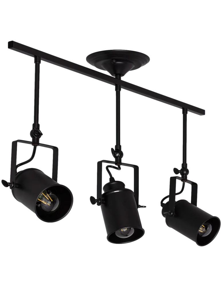 Spotlight ceiling lamps - Abruzzo Retro Loft Ceiling Lamp Black 50cm 3xE27 Tutti ABR-RRT-C-3XE27 - product kolory-swiatla.pl 1