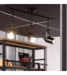 Abruzzo Lampa Sufitowa Retro Loft Czarna 50cm 3xE27 Tutti ABR-RRT-C-3XE27