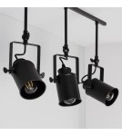 Abruzzo Lampa Sufitowa Retro Loft Czarna 50cm 3xE27 Tutti ABR-RRT-C-3XE27