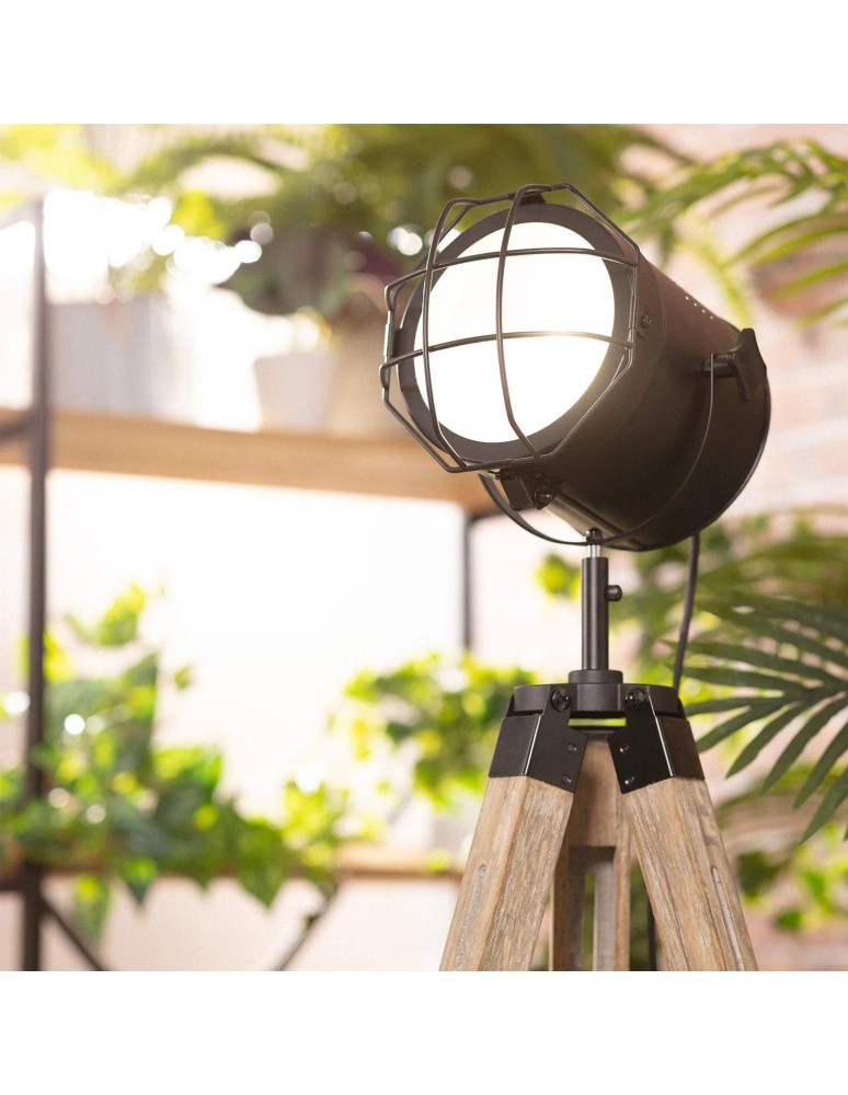 Abruzzo Lampa podłogowa Retro loft Czarno złoty E27 Verde ABR-RRV-C-E27