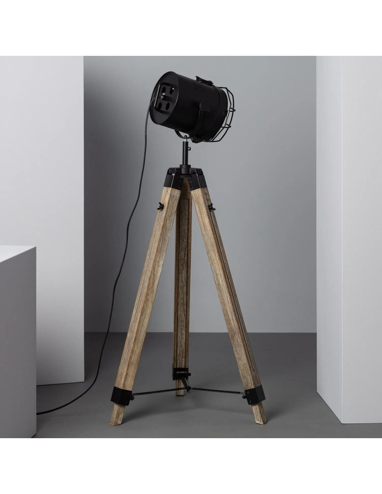 Abruzzo Lampa podłogowa Retro loft Czarno złoty E27 Verde ABR-RRV-C-E27