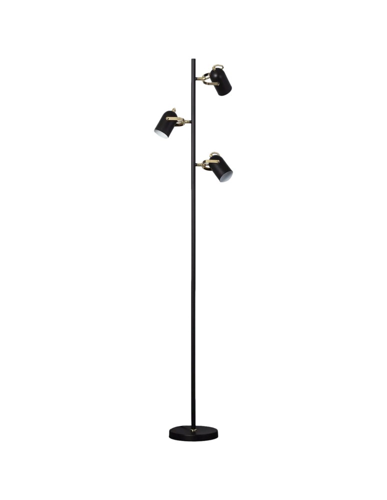 Floor lamps - Abruzzo Retro loft floor lamp Black 3xE14 Claudio ABR-RRC-C-3XE14 - product kolory-swiatla.pl 1
