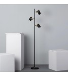 Abruzzo Lampa podłogowa Retro loft Czarna 3xE14 Claudio ABR-RRC-C-3XE14