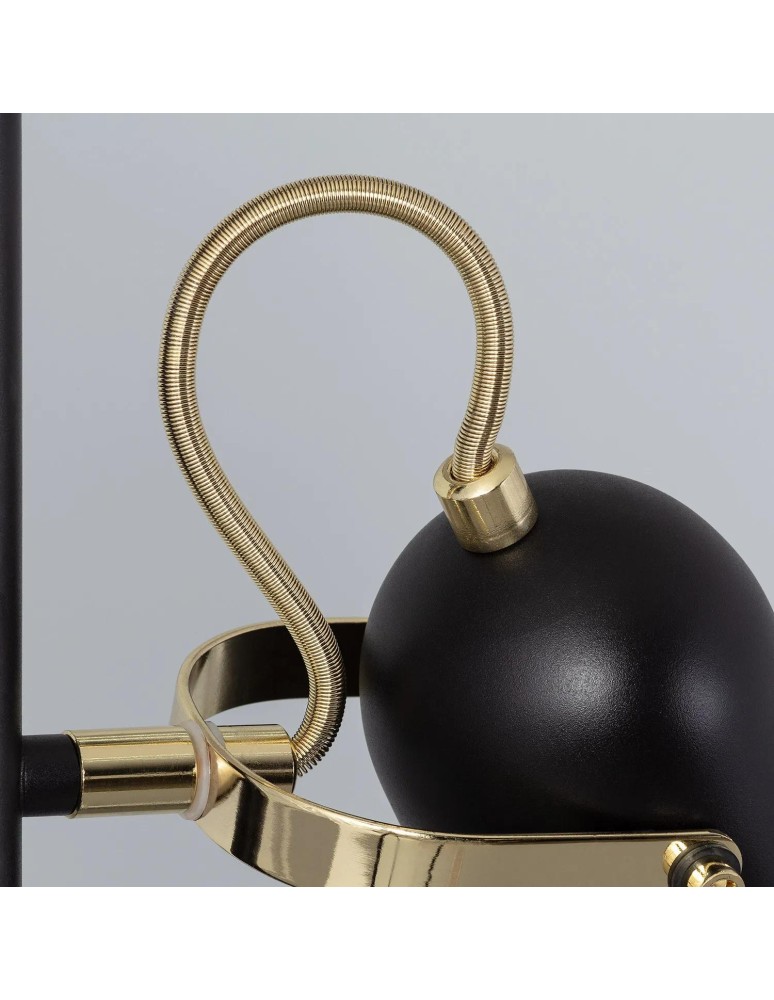 Abruzzo Lampa podłogowa Retro loft Czarna 3xE14 Claudio ABR-RRC-C-3XE14