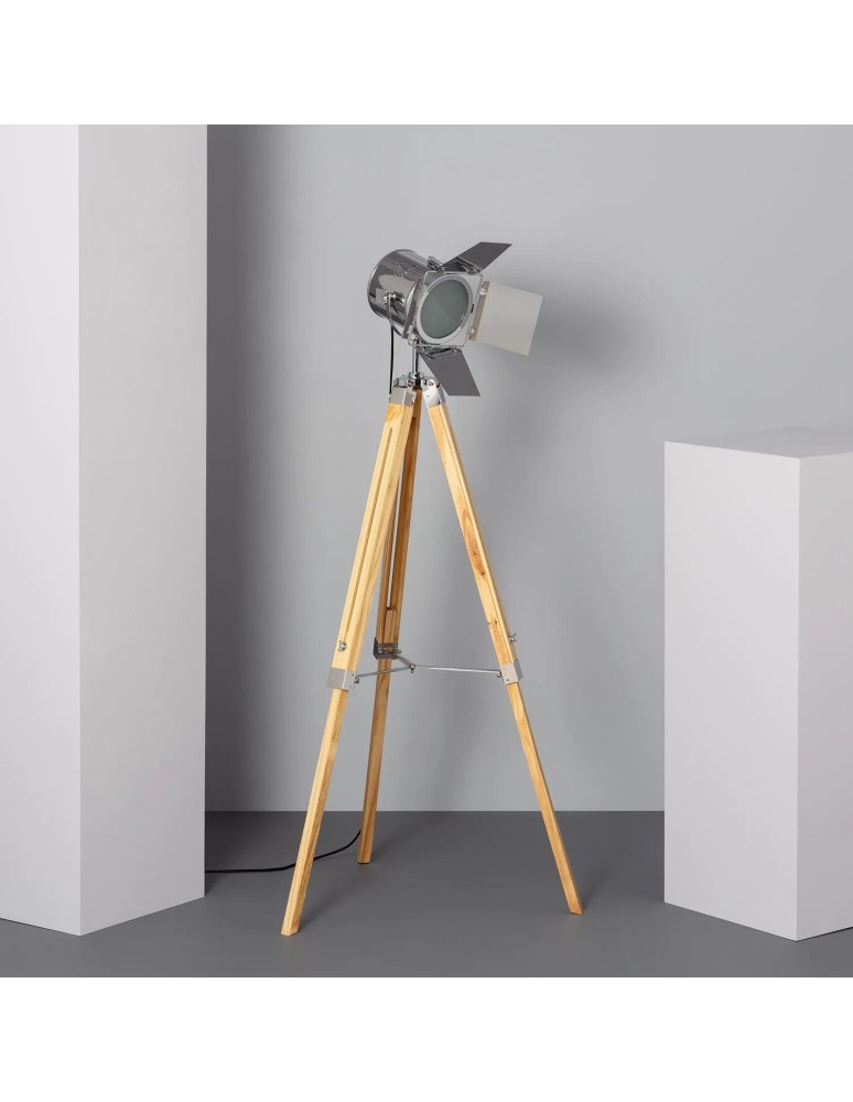 Abruzzo Lampa podłogowa Retro loft Srebrny złoty E27 Verde ABR-RRV-S-E27