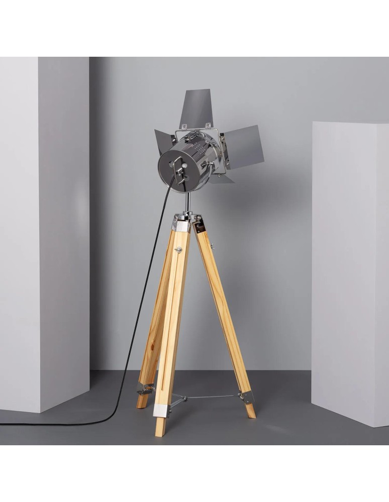 Abruzzo Lampa podłogowa Retro loft Srebrny złoty E27 Verde ABR-RRV-S-E27