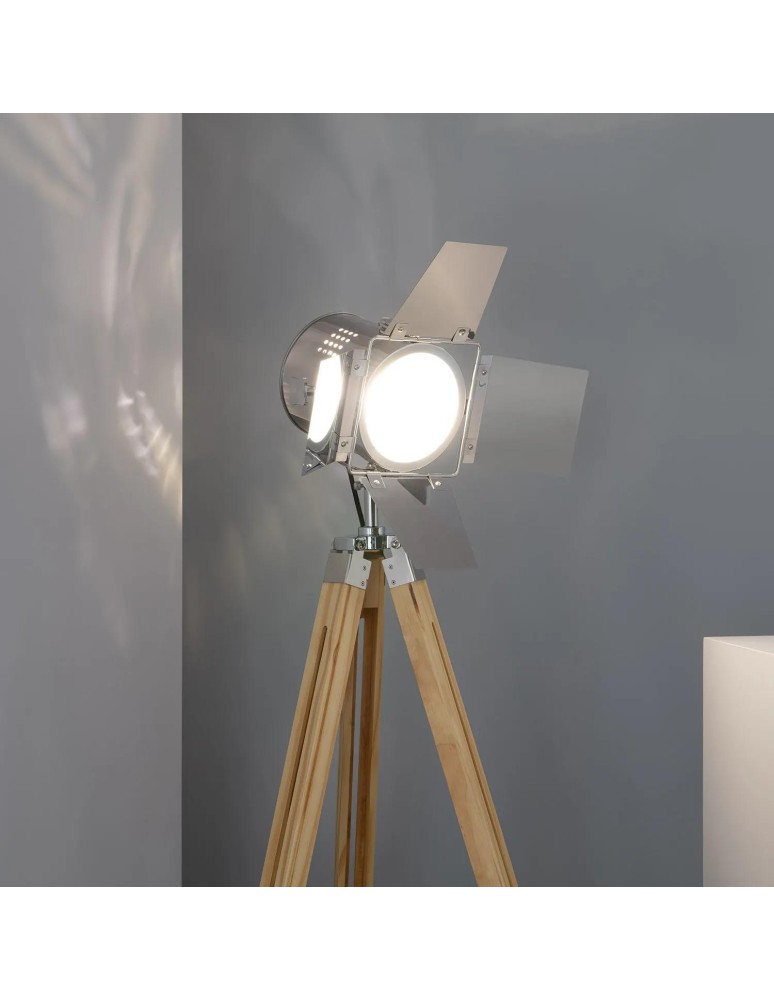 Abruzzo Lampa podłogowa Retro loft Srebrny złoty E27 Verde ABR-RRV-S-E27