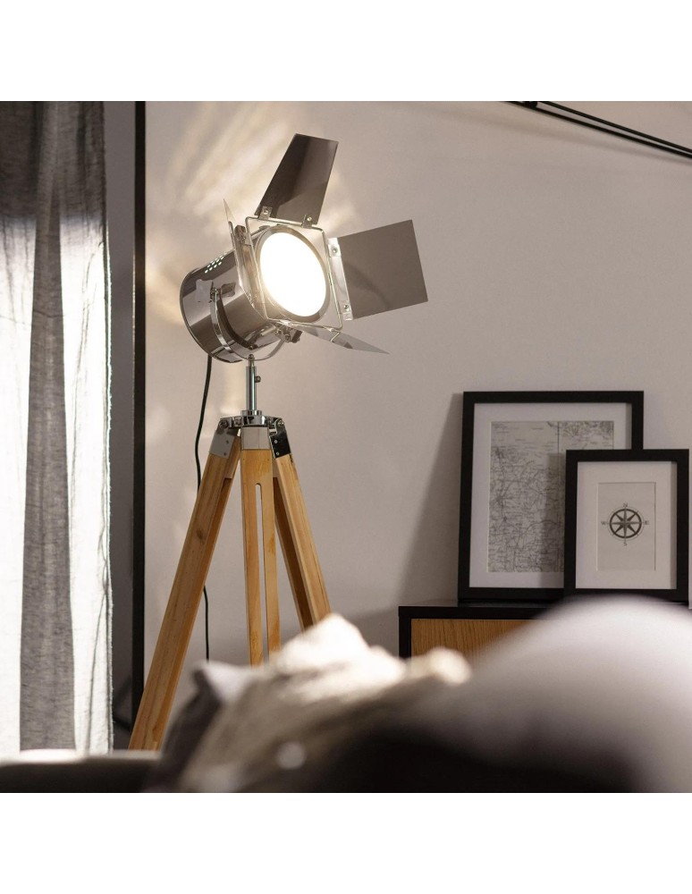 Abruzzo Lampa podłogowa Retro loft Srebrny złoty E27 Verde ABR-RRV-S-E27