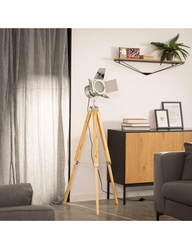 Abruzzo Lampa podłogowa Retro loft Srebrny złoty E27 Verde ABR-RRV-S-E27