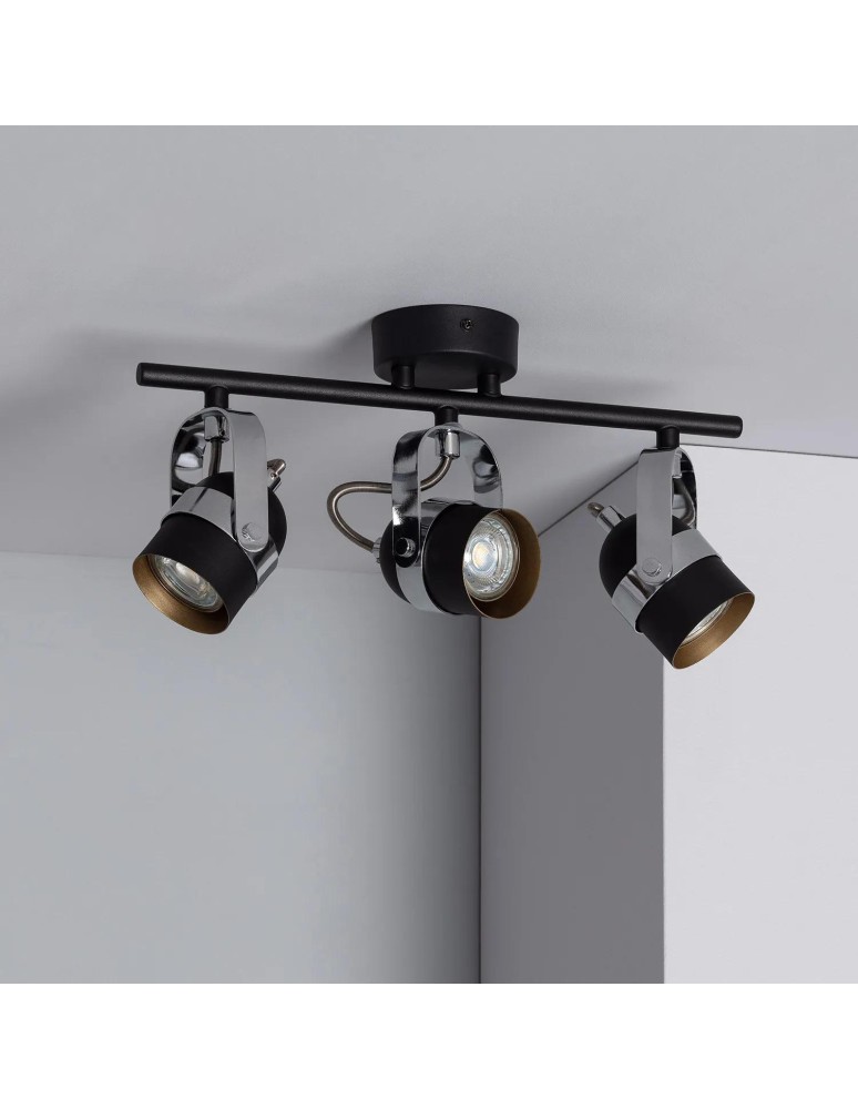 Spotlight ceiling lamps - Abruzzo Retro Loft Ceiling Lamp Black 50cm 3xGU10 Hilton ABR-RRH-C-3XGU10. - product kolory-swiatla.pl 2