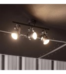 Spotlight ceiling lamps - Abruzzo Retro Loft Ceiling Lamp Black 50cm 3xGU10 Hilton ABR-RRH-C-3XGU10. - product 6