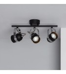 Abruzzo Lampa Sufitowa Retro Loft Czarna 50cm 3xGU10 Hilton ABR-RRH-C-3XGU10