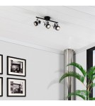 Abruzzo Lampa Sufitowa Retro Loft Czarna 50cm 3xGU10 Hilton ABR-RRH-C-3XGU10