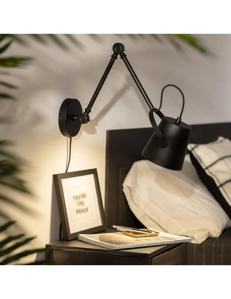 Wall lamps - Abruzzo Retro loft adjustable wall lamp Black E14 Bazz ABR-RRB-C-E14 - product kolory-swiatla.pl 7