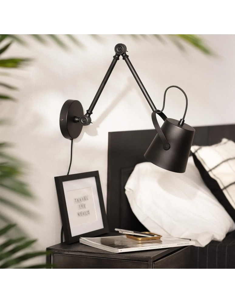 Wall lamps - Abruzzo Retro loft adjustable wall lamp Black E14 Bazz ABR-RRB-C-E14 - product kolory-swiatla.pl 8